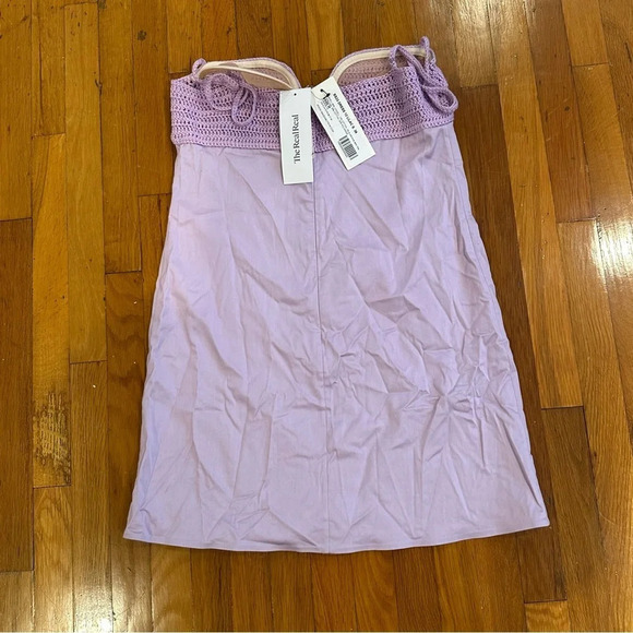 NWT Magda Butrym Crochet Balconette Mini Dress - Picture 8 of 10